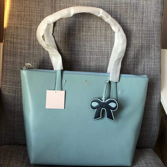 $3.99 SHIPPING Kate Spade Cassy Tote Bag Frosted Spearmint - Picture 7 of 13